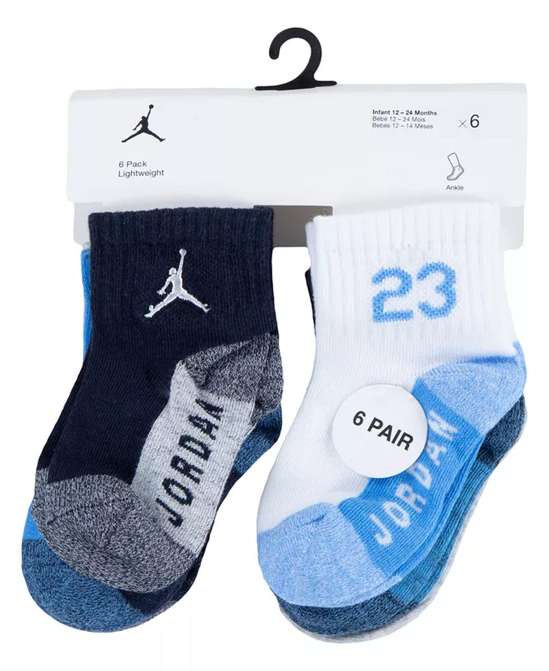 Baby and Toddler Boys Core Jumpman Ankle Socks, Pack of 6