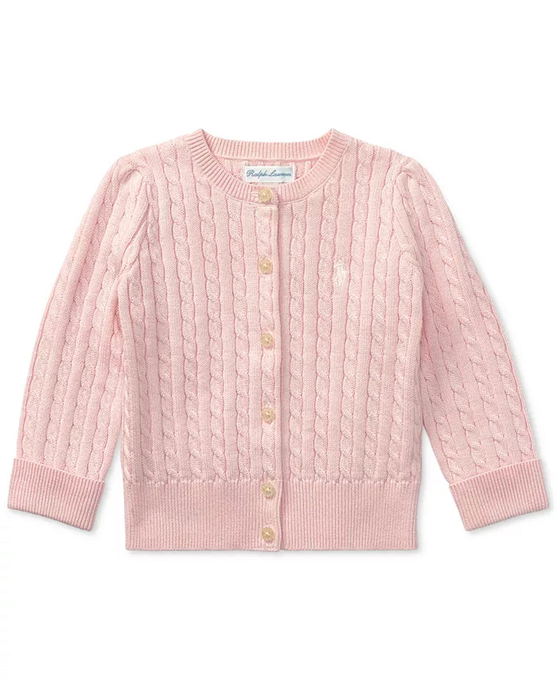 Baby Girls Cable-Knit Cotton Cardigan