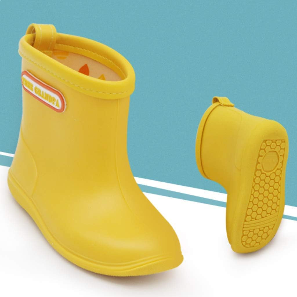 Toddler Rain Boots Baby Rain Boots Short Rain Boots for Toddler Easy-On Lightweight and Waterproof