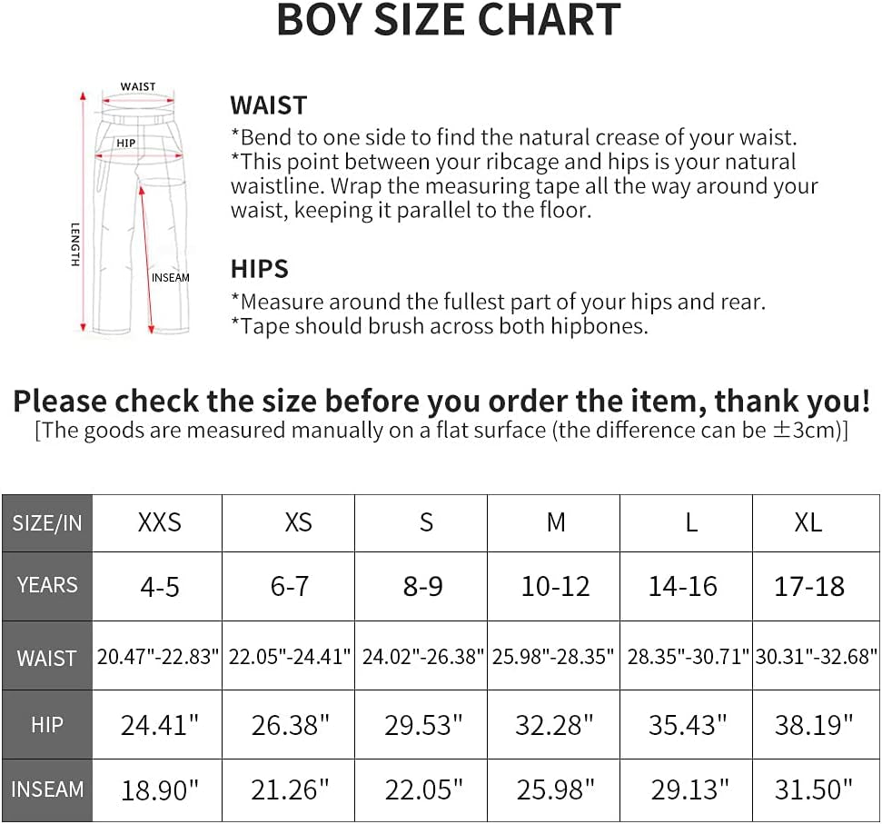 Boy'S Fleece Lined Hiking Pants Waterproof Windproof Warm Soft Shell Outdoor Cargo Pants Snow Ski Walking Trousers