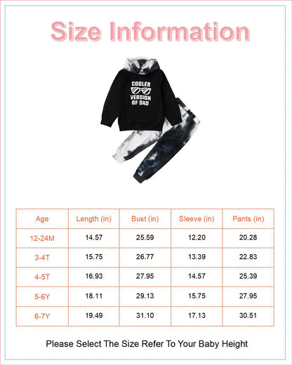 6T Little Boys Clothes 7 Years Little Boys 2PCS Fall Winter Outfits Letter Glasses Print Little Boys Long Sleeve Hoodie Top Pants Set Black