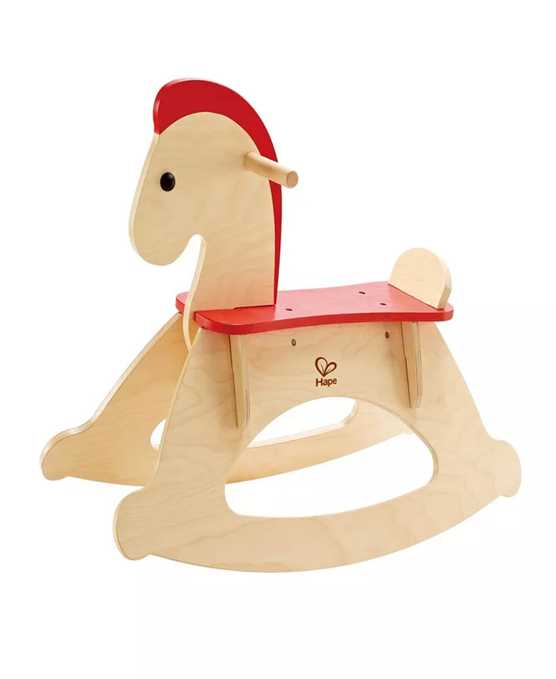 Rock Ride- Beige Wooden Rocking Horse