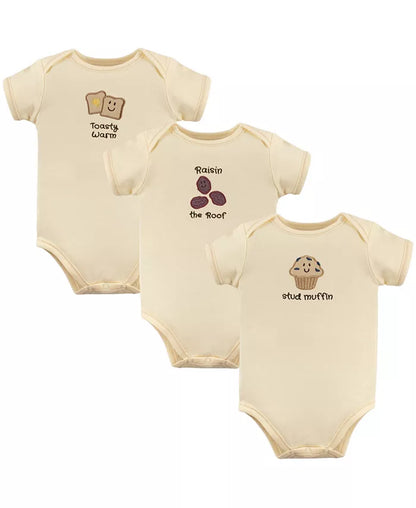 Organic Cotton Bodysuits, 3-Pack, 0-24 Months