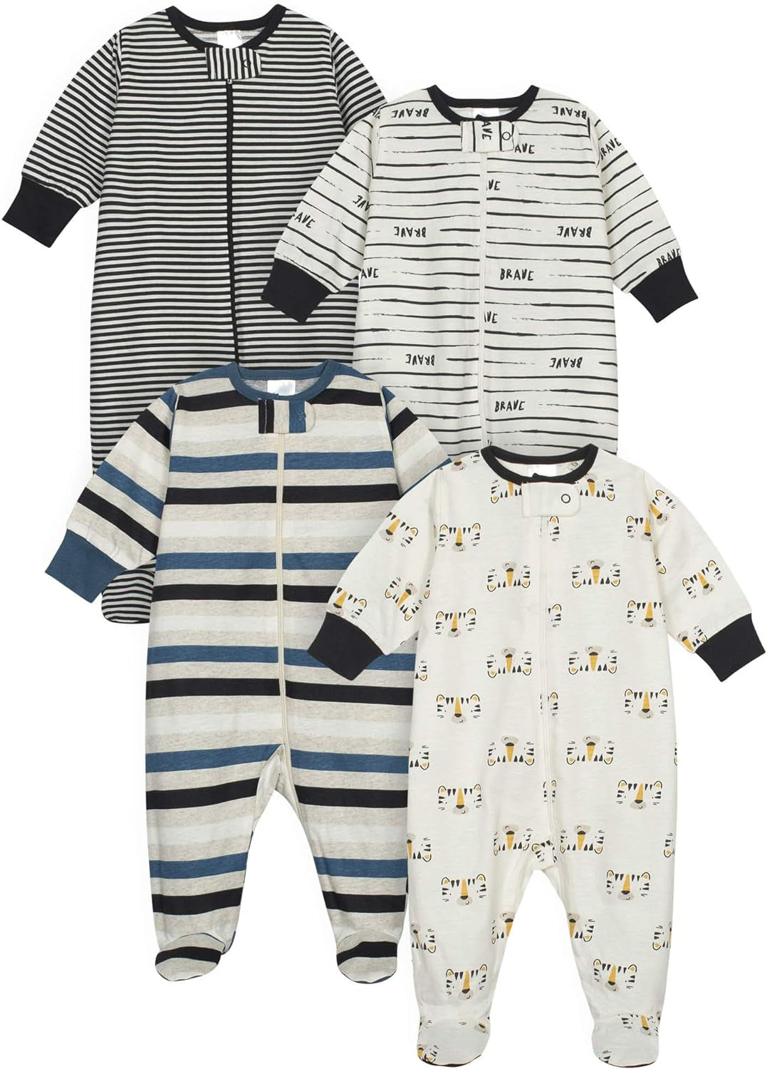 Baby-Boys 4-Pack Sleep 'N Play Footies