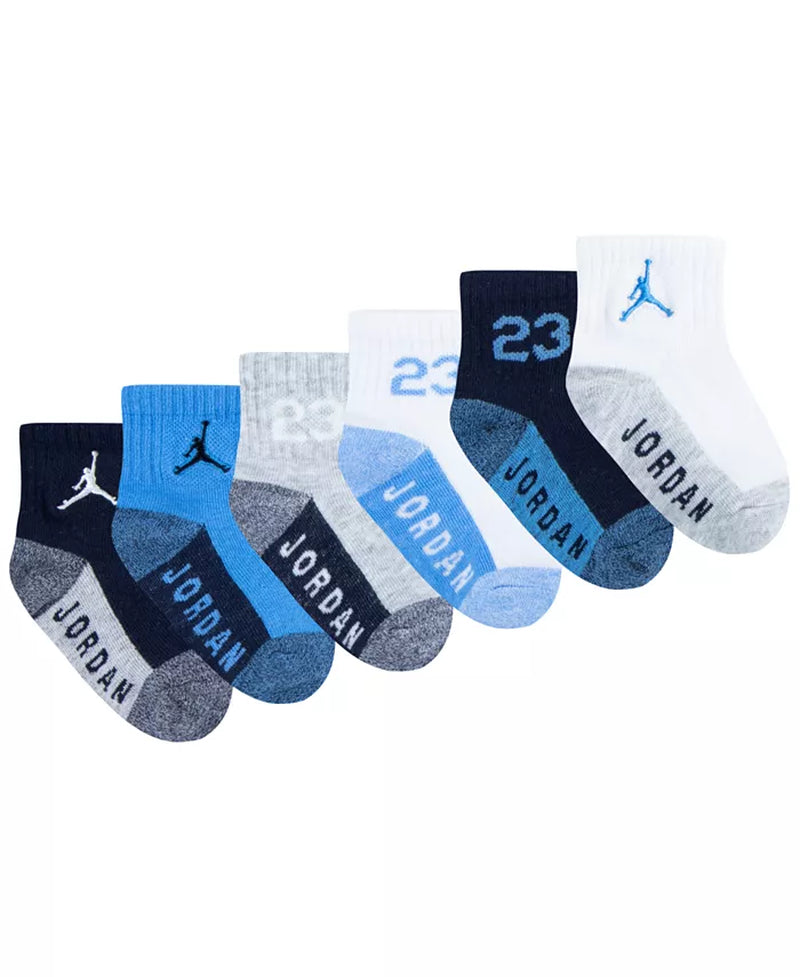 Baby and Toddler Boys Core Jumpman Ankle Socks, Pack of 6