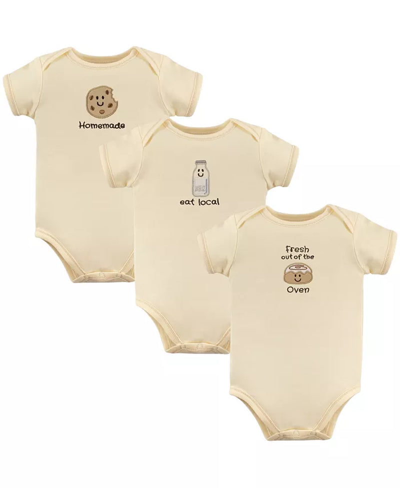 Organic Cotton Bodysuits, 3-Pack, 0-24 Months