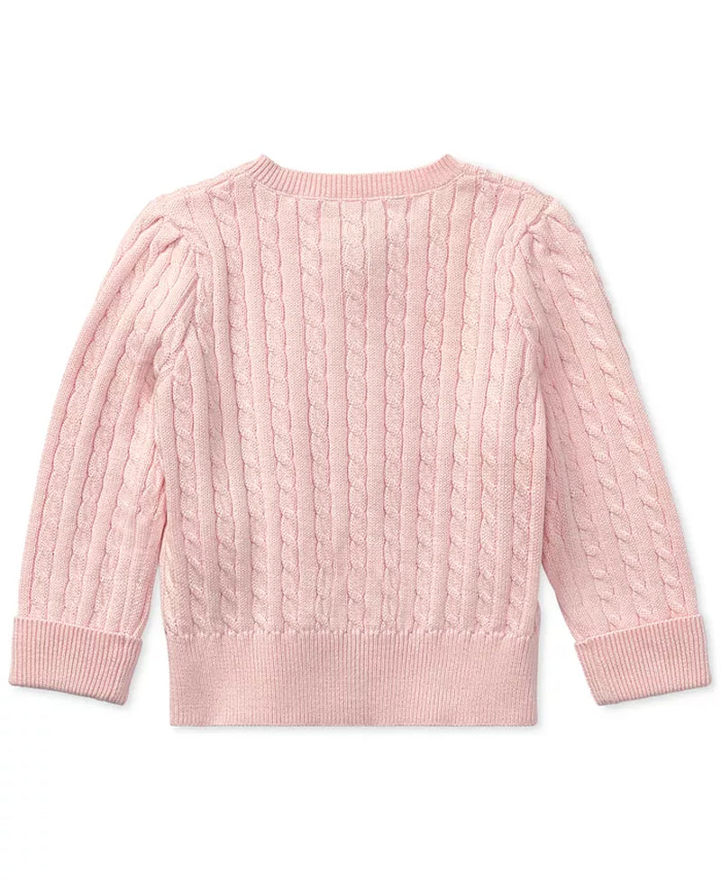 Baby Girls Cable-Knit Cotton Cardigan